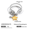 Stainless Steel Geometric Stacking Style Ring Bracelet Electroplated Fashion Jewelry Accessories