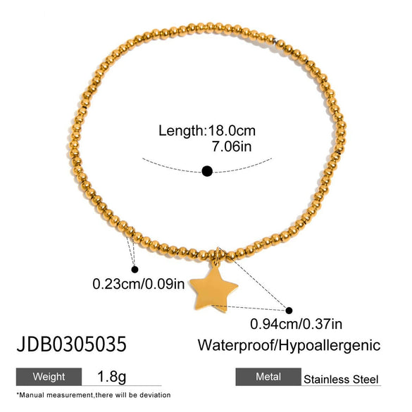 Stainless Steel Geometric Stacking Style Ring Bracelet Electroplated Fashion Jewelry Accessories