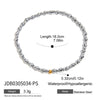 Stainless Steel Geometric Stacking Style Ring Bracelet Electroplated Fashion Jewelry Accessories