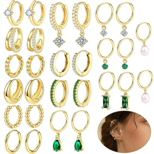 Stainless Steel Geometric Star And Moon Ear Cuffs Electroplated Light Luxury Women's Earrings