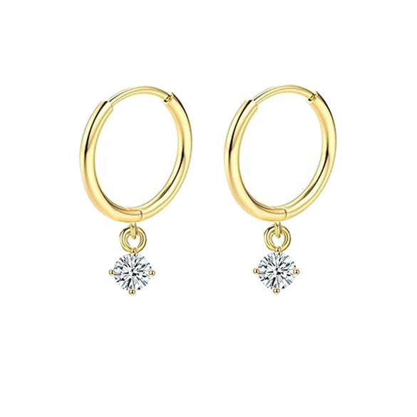Stainless Steel Geometric Star And Moon Ear Cuffs Electroplated Light Luxury Women's Earrings