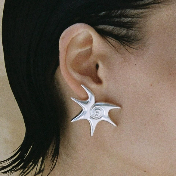 Stainless Steel Geometric Star Earrings Electroplated Women's Jewelry Light Luxury Highend
