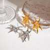 Stainless Steel Geometric Star Earrings Electroplated Women's Jewelry Light Luxury Highend
