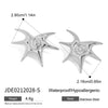 Stainless Steel Geometric Star Earrings Electroplated Women's Jewelry Light Luxury Highend