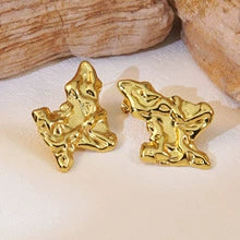 Stainless Steel Geometric Star Electroplated Women's Earrings
