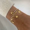 Stainless Steel Geometric Star Pattern Electroplated Women's Minimalist Bracelet