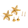 Stainless Steel Geometric Starfish Earrings Electroplated Jewelry