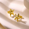 Stainless Steel Geometric Starfish Earrings Electroplated Little Fresh Style