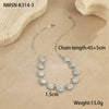 Stainless Steel Geometric Starfish Shell Pendant Necklace Electroplated Fashion Style Women's