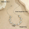Stainless Steel Geometric Starfish Shell Pendant Necklace Electroplated Fashion Style Women's
