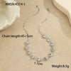 Stainless Steel Geometric Starfish Shell Pendant Necklace Electroplated Fashion Style Women's