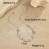 Stainless Steel Geometric Starfish Shell Pendant Necklace Electroplated Fashion Style Women's