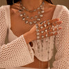 Stainless Steel Geometric Starfish Shell Pendant Necklace Electroplated Fashion Style Women's