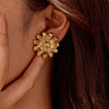 Stainless Steel Geometric Stud Earrings Electroplated Fashion Design For Women