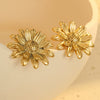Stainless Steel Geometric Stud Earrings Electroplated Fashion Design For Women