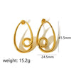 Stainless Steel Geometric Stud Earrings Electroplated