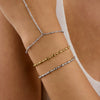 Stainless Steel Geometric Style Ball Chain Bracelet With Electroplating Design