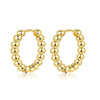 Stainless Steel Geometric Style Earrings Set With Diamonds