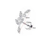 Stainless Steel Geometric Style Earrings Set With Diamonds
