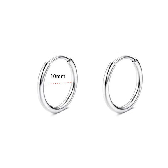 Stainless Steel Geometric Style Earrings Set With Diamonds