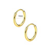 Stainless Steel Geometric Style Earrings Set With Diamonds