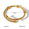 Stainless Steel Geometric Style Electroplated Bracelet