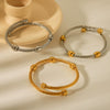 Stainless Steel Geometric Style Electroplated Bracelet