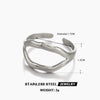 Stainless Steel Geometric Style Electroplated Lip Ring For Women