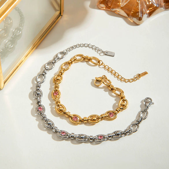 Stainless Steel Geometric Style Electroplated Women's Bracelet Jewelry