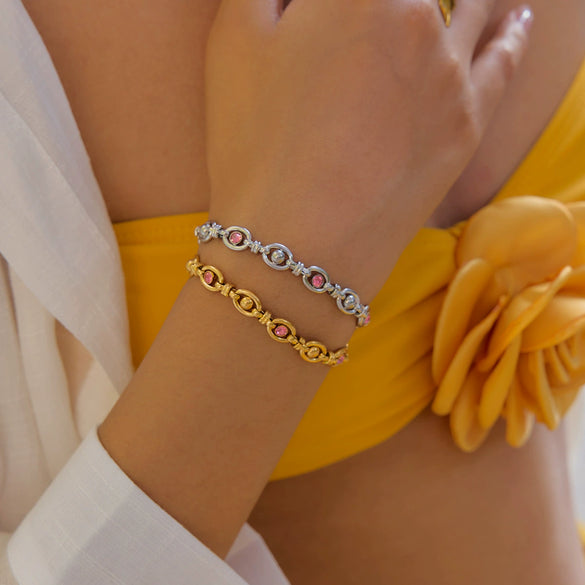 Stainless Steel Geometric Style Electroplated Women's Bracelet Jewelry