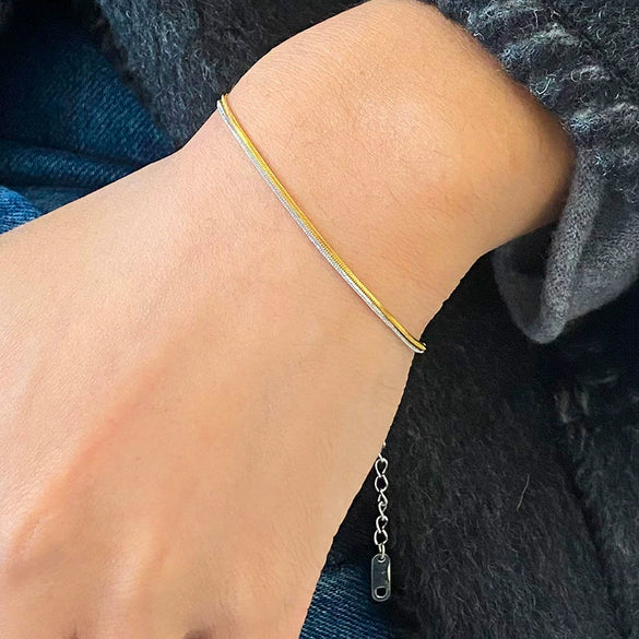 Stainless Steel Geometric Style Electroplated Women's Bracelet