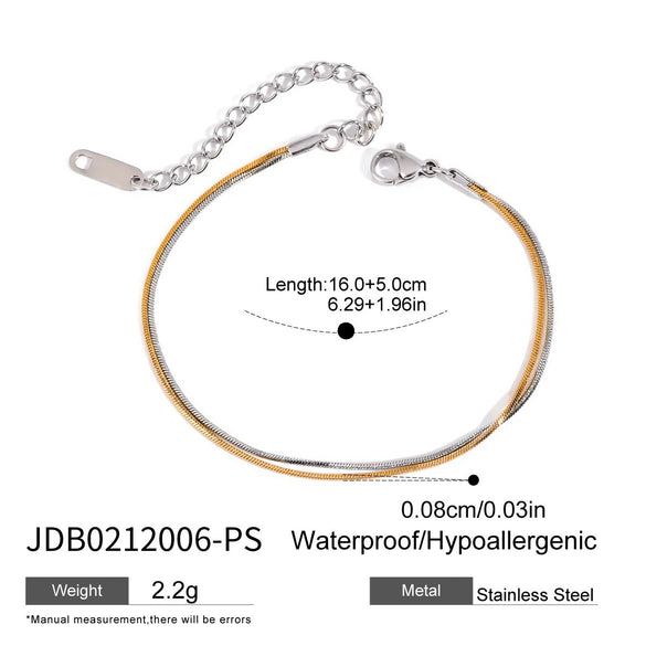 Stainless Steel Geometric Style Electroplated Women's Bracelet