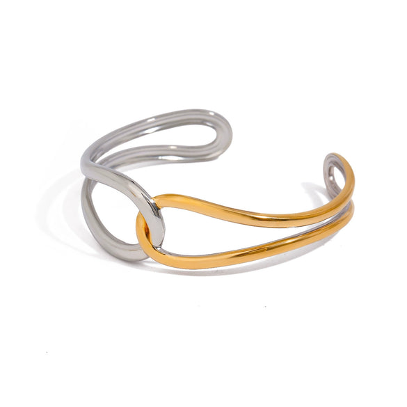 Stainless Steel Geometric Style Electroplated Women's Bracelet