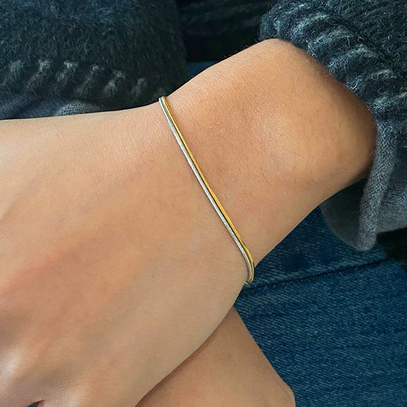 Stainless Steel Geometric Style Electroplated Women's Bracelet