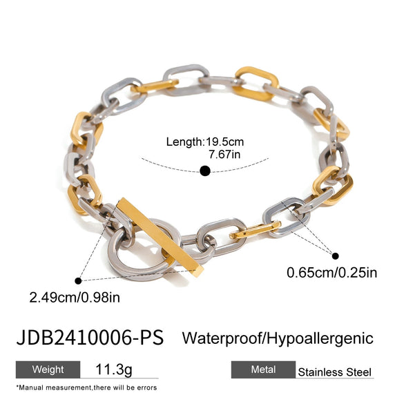 Stainless Steel Geometric Style Electroplated Women's Bracelet