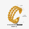 Stainless Steel Geometric Style Electroplated Women's Round Bead Ring