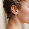 Stainless Steel Geometric Style Electroplating Starfish Pearl Women's Earrings Three Pair Set