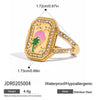 Stainless Steel Geometric Style Electroplating Women's Jewelry Bracelet Ring
