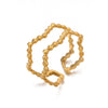 Stainless Steel Geometric Style Ins Ring 18K Goldplated