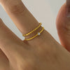 Stainless Steel Geometric Style Ring With Electroplating For Women