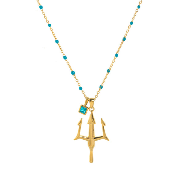 Stainless Steel Geometric Sun Moon Cross Pendant Necklace With Furnace Vacuum Plating 18K Gold Color