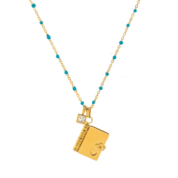 Stainless Steel Geometric Sun Moon Cross Pendant Necklace With Furnace Vacuum Plating 18K Gold Color