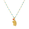 Stainless Steel Geometric Sun Moon Cross Pendant Necklace With Furnace Vacuum Plating 18K Gold Color