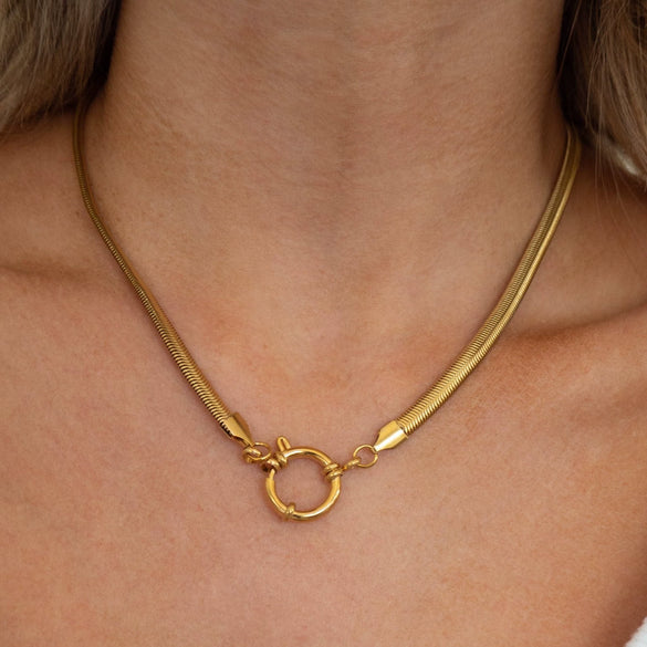 Stainless Steel Geometric Sun Moon Cross Pendant Necklace With Vacuum Plating 18K Gold Color