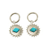 316L Stainless Steel Geometric Sunflower Earrings Electroplated For Women