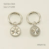 316L Stainless Steel Geometric Sunflower Earrings Electroplated For Women