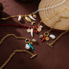 Stainless Steel Geometric Sweet Style Electroplated Clavicle Necklace For Women