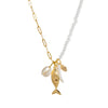 Stainless Steel Geometric Sweet Style Electroplated Clavicle Necklace For Women