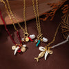 Stainless Steel Geometric Sweet Style Electroplated Clavicle Necklace For Women