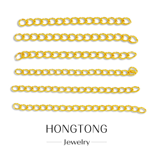 Stainless Steel Geometric Tail Extension Chain Electroplated Diy Jewelry Accessory